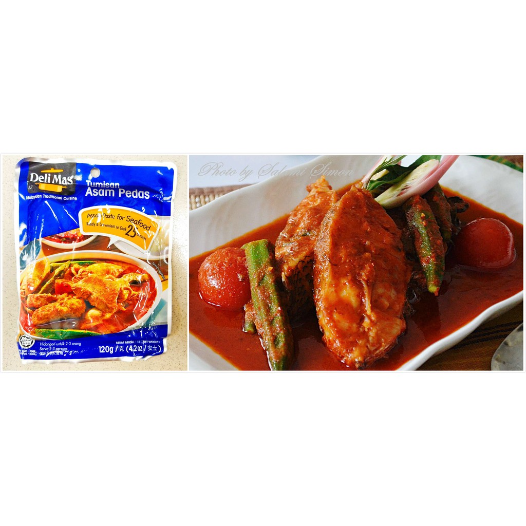 Ready Stock 3 Units A1 Delimas Halal Malaysian Asam Pedas Seafood Instant Paste Cooking Sauce äºåé¸è¾£æµ·é²é± 120g Shopee Malaysia