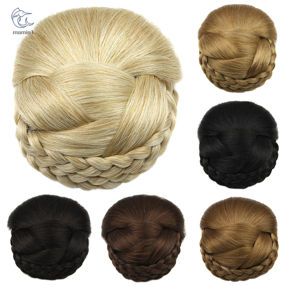 Women Fake Bun Wig Hair Extensions Heat Resistant Fiber Chignon