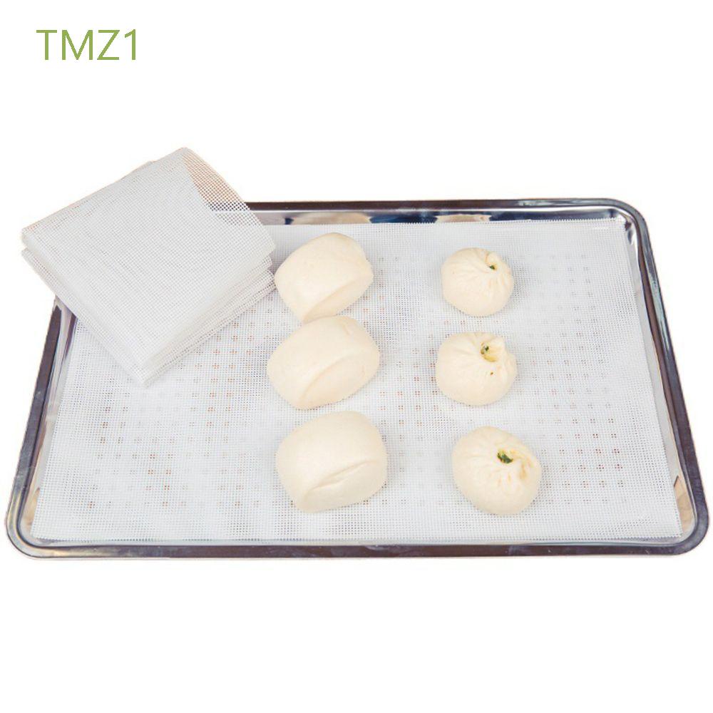 TMZ1 Safety Silicone Steamer Pad Practical Fruit Dehydrator Mats Pastry Dim Sum Mesh Silicone Free Cutting Kitchen Tools Non-Stick Square For Buns Making Baking Tools