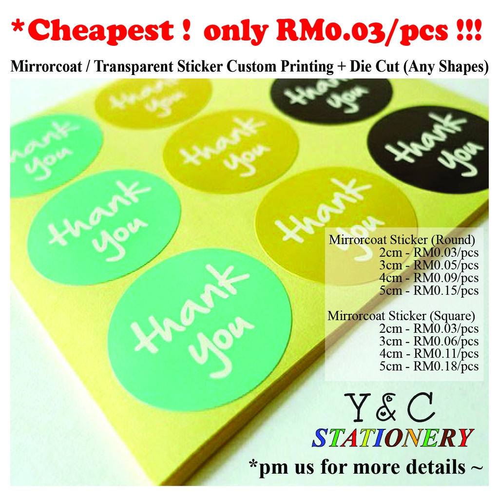 die cut transparent stickers