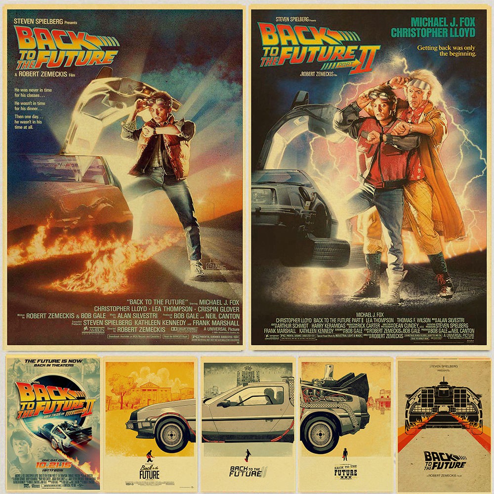 Back To The Future Poster Classic Movie Print Alternative Film Retro Photo Vintage Style Wall Art Kraft Paper Painting Home Decor Shopee Malaysia