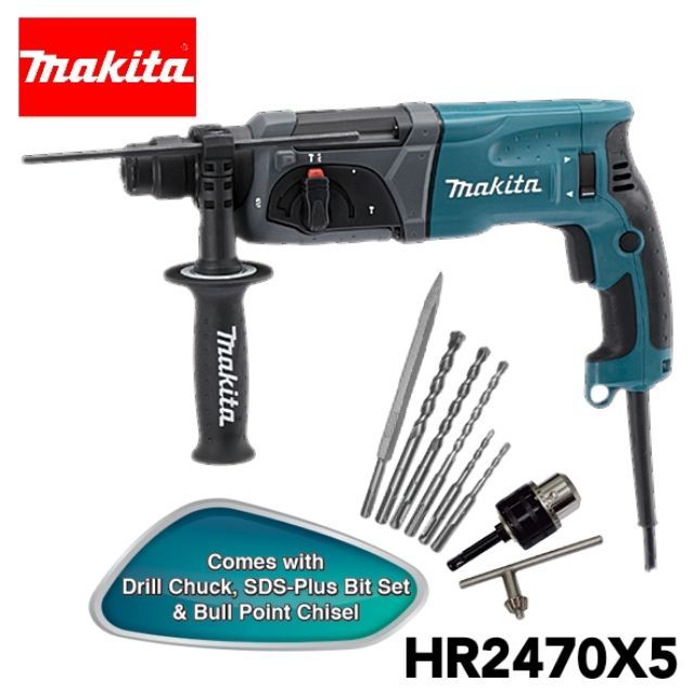 MAKITA HR2470 24MM ROTARY HAMMER 780W HR2470X5 IMPACT DRILLING | Shopee ...