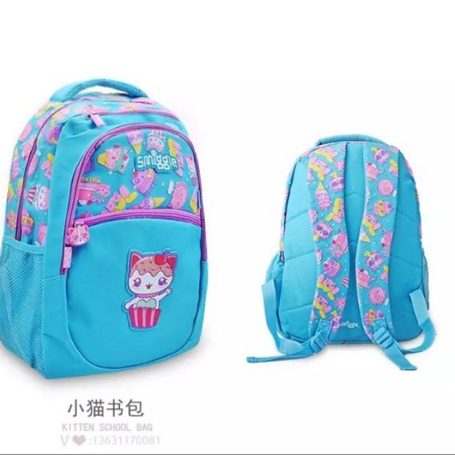 smiggle bag blue