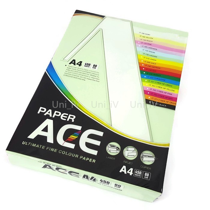 Ace A4 Colour Paper 80gsm 450 Sheets Kertas Warna Light Color Shopee Malaysia