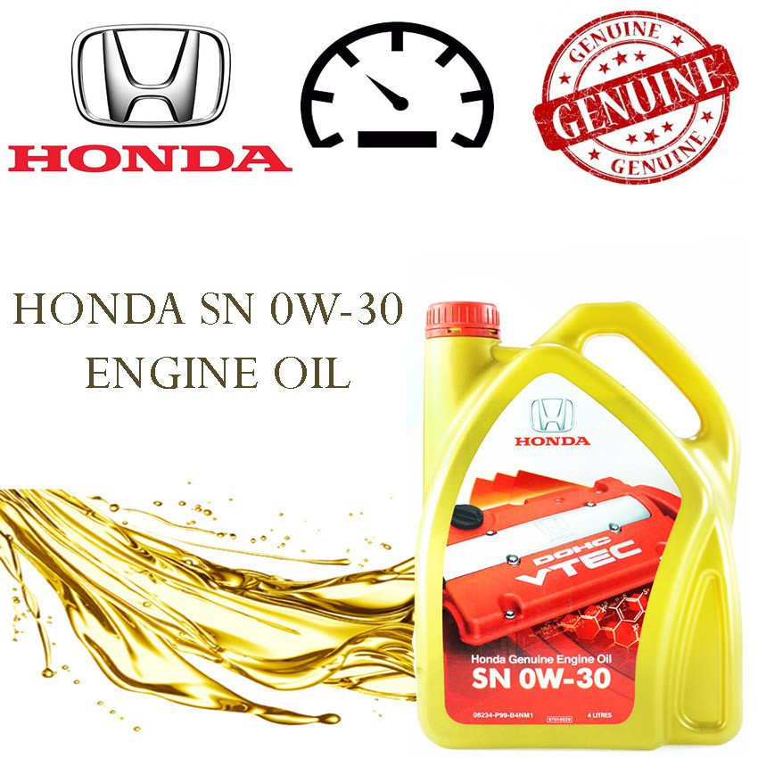 Honda Genuine Engine Oil SN 0W30 4 Liter Fully Synthetic Shopee Malaysia