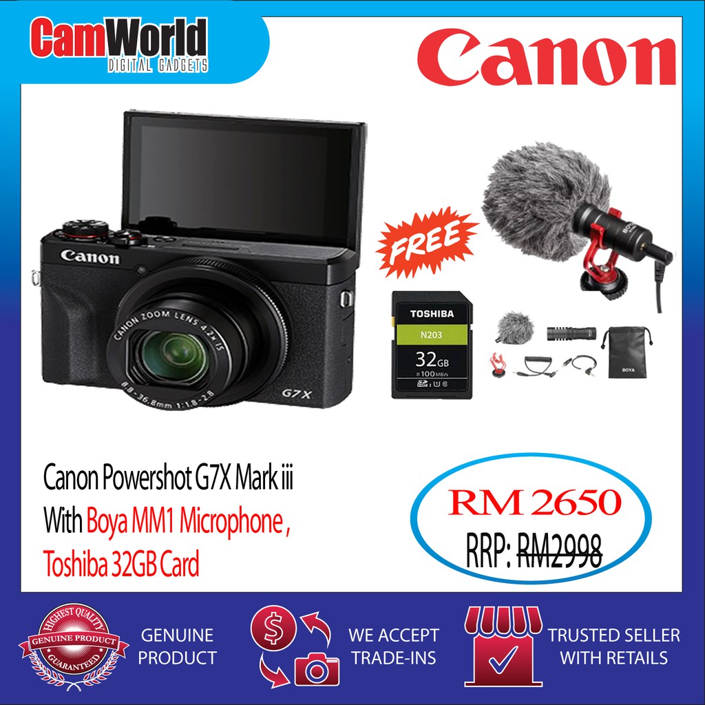Ready Stock Canon Powershot G7x Mark Iii Shopee Malaysia