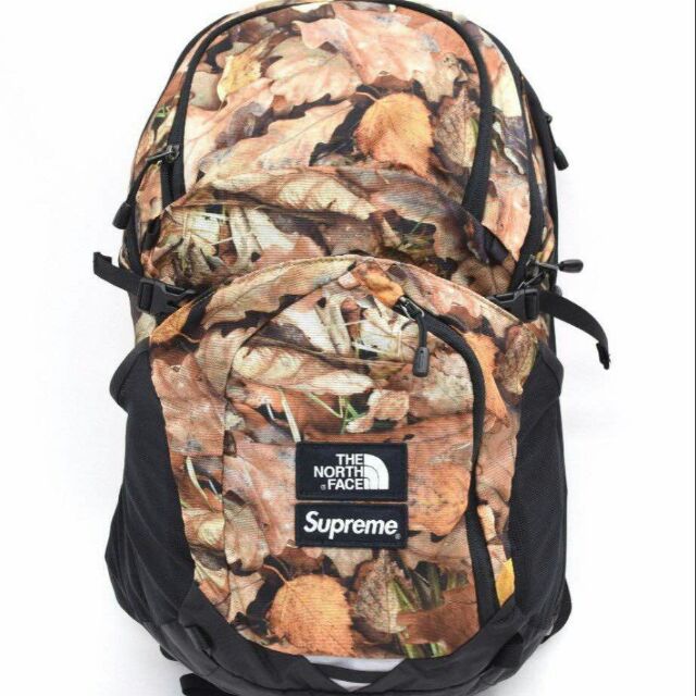 supreme north face camo backpack