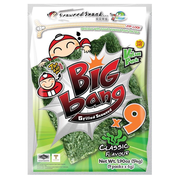 Tao Kae Noi Big Bang Grilled Seaweed 8pcs X 50g Shopee Malaysia