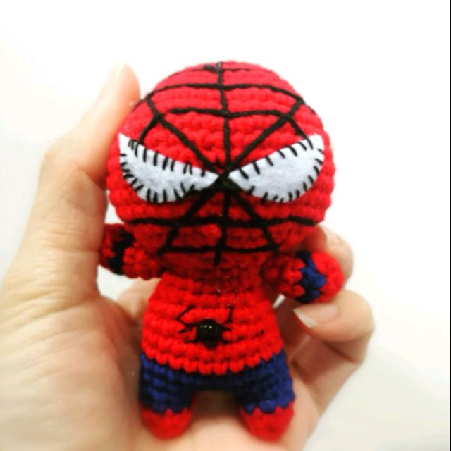 Spiderman keychain /crochet spiderman | Shopee Malaysia