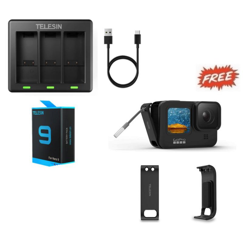 Gopro Hero 9 Battery Charger free Battery size door Gopro 9 Go Pro