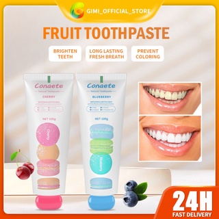 Fruity Flavour Macaron Toothpaste 100g Fresh Breath Teeth Whitening Oral Care toothepaste Pemutih gigi berus gigi 馬卡龍牙膏
