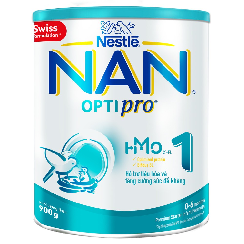 Nan Milk Powder No. 1 Optipro HMO 900g Helps Children develop a better ...