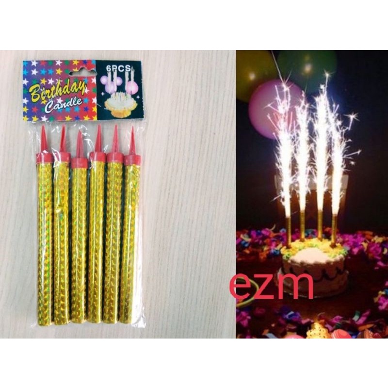 🇲🇾 6pcs 2pcs 15cm Special Birthday Candle GILDED CANDLE Shopee Malaysia