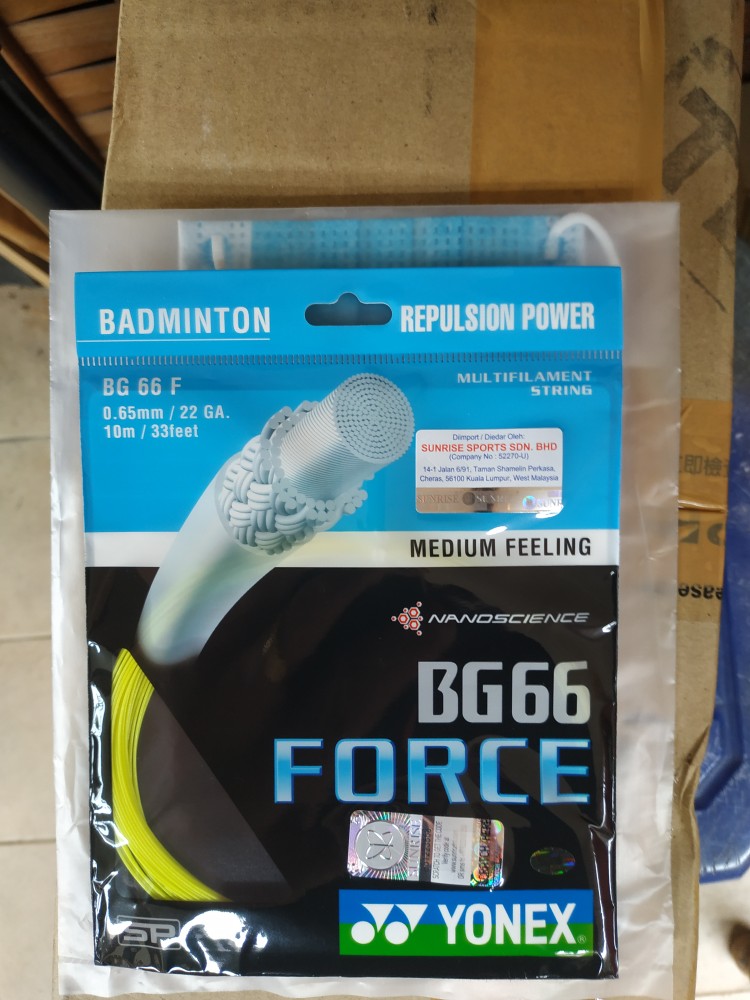 Yonex Bg66 Force Original String 1pcs From Sunrise Sports Malaysia Shopee Malaysia