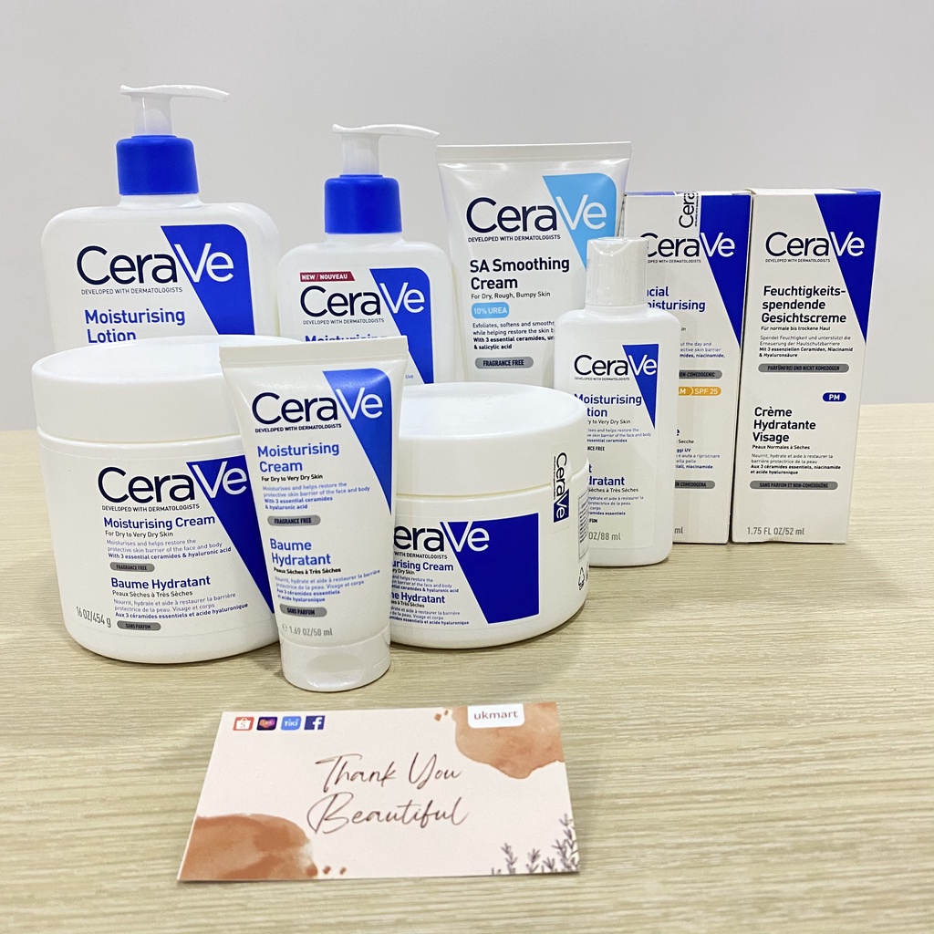 Cerave Moisturizing Cream / Lotion For Dry Skin Krim / Losyen Pelembab Cerave Untuk Kulit