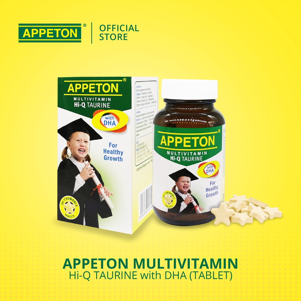 APPETON Multivitamin Hi-Q Taurine with DHA Chewable Tablet for 