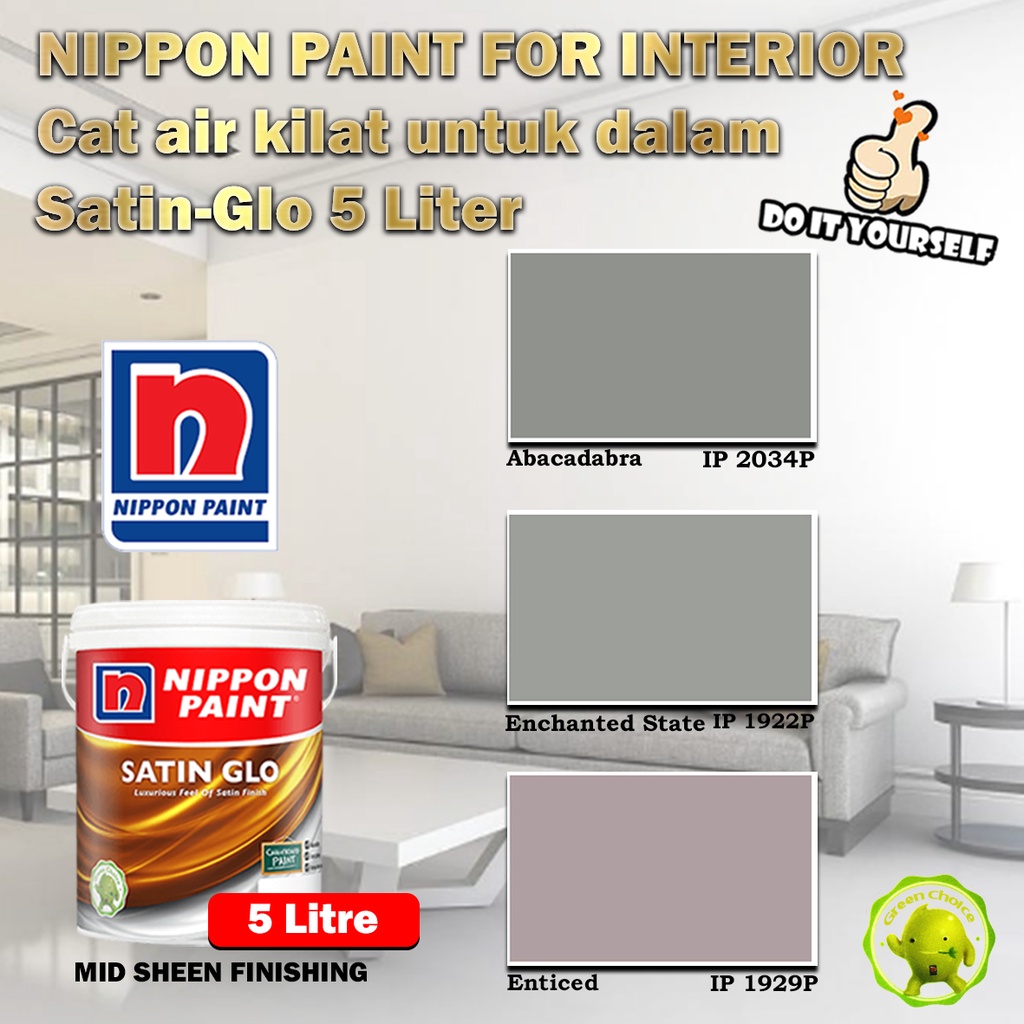 Nippon Paint Paint for Interior SatinGlo 5 Litre Abacadabra 2034P