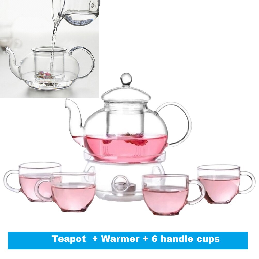 Buy Ready Stock Glass Tea Pot Set Warmer 6pcs Double Wall Cup Gift Set èŠ±èŒ¶å£¶å¥— Seetracker Malaysia