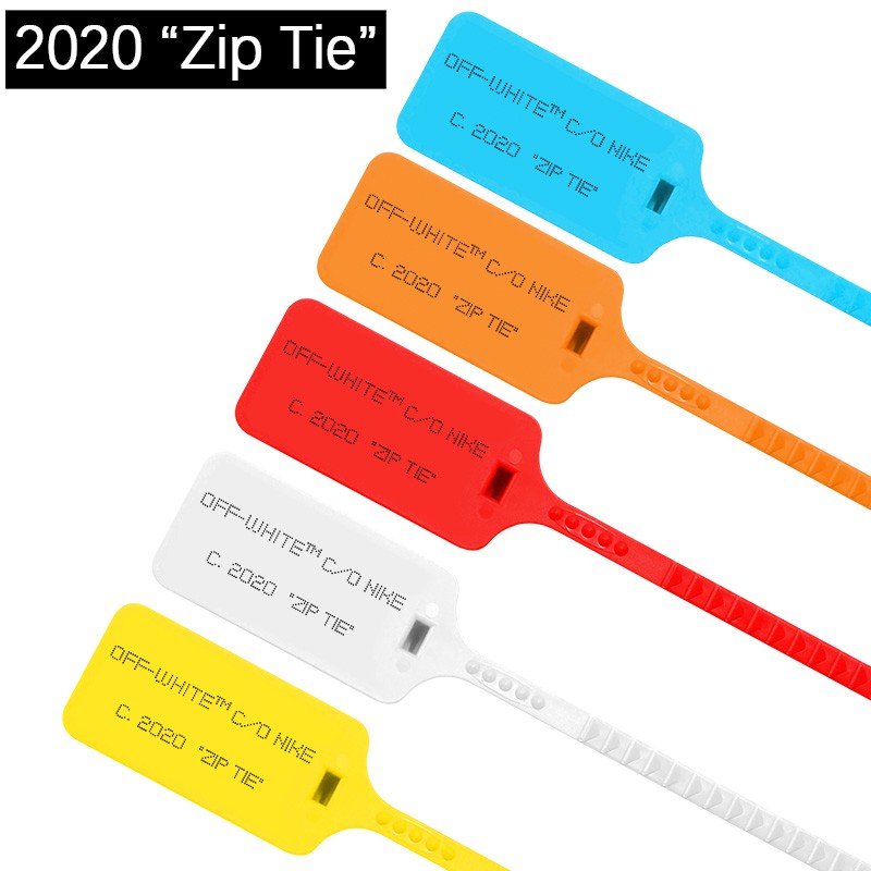 6pcs New 2020 Zip Tie Plastic Tag Off Sneakers White Shoes Disposable Red Blue Yellow Seals in Stock West Shoes Decorations