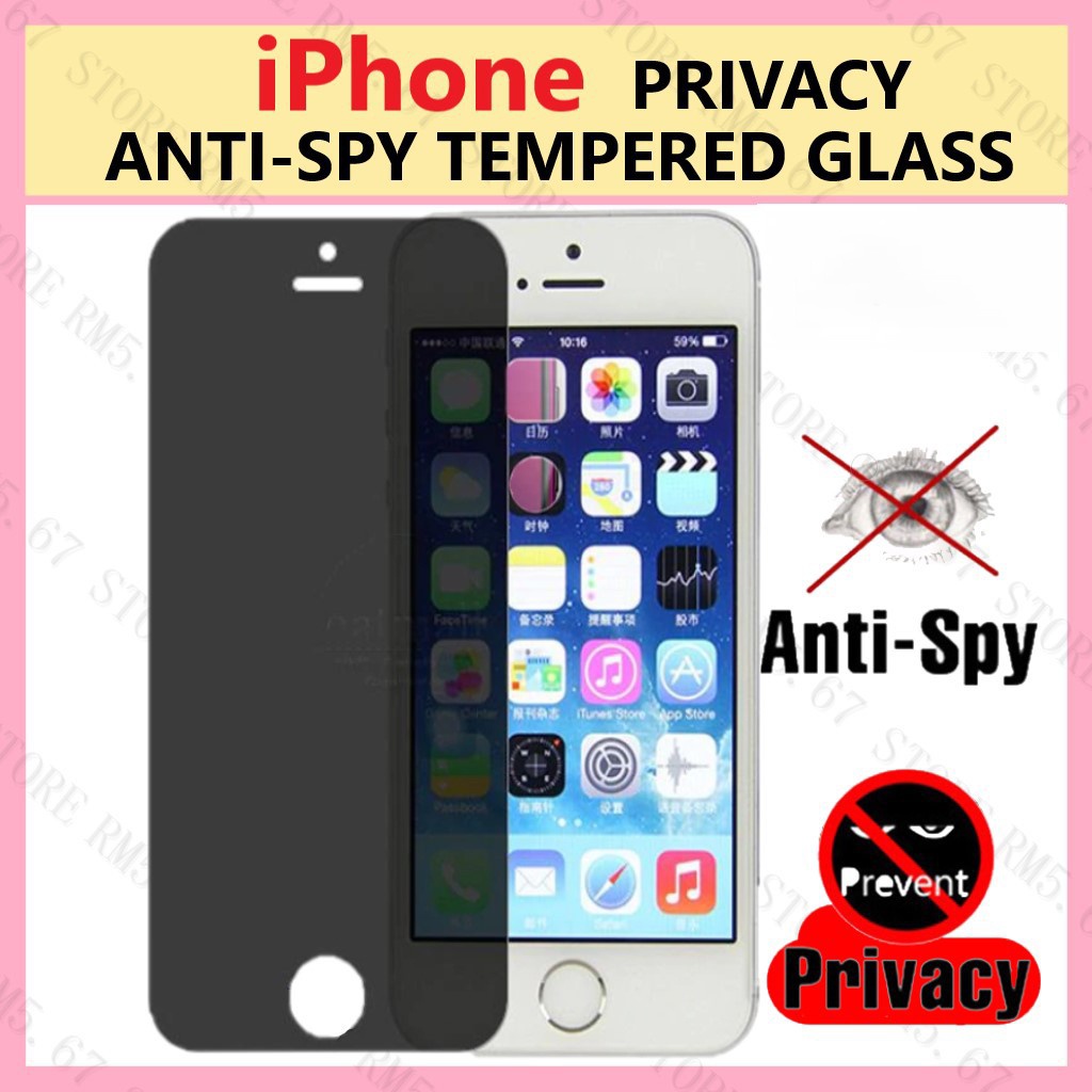 9H PRIVACY AntiSpy iPhone SE 5 6 6S 7 8 Plus XR X XS Max 12 11 Pro Max