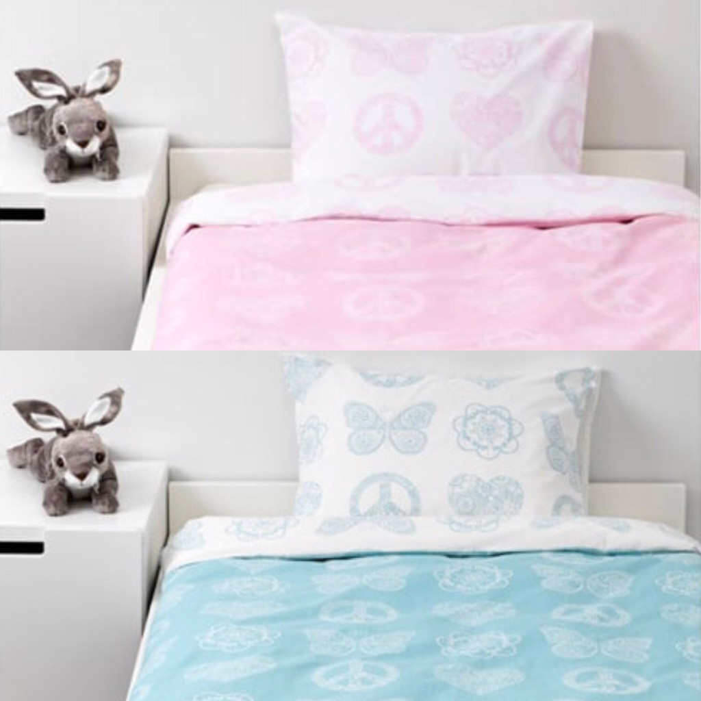 Ikea Vanskaplig Quilt Cover And Pillowcase Heart Shopee Malaysia