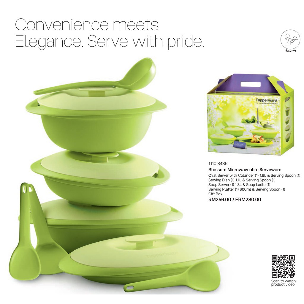 TUPPERWARE BLOSSOM MICROWAVEABLE SERVEWAVE (8)