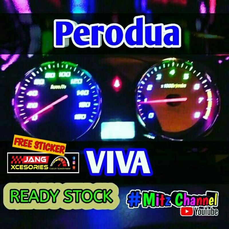 High Quality Led Custom Speedometer Perodua Viva Harga Utk 1 Biji Free Sticker Shopee Malaysia