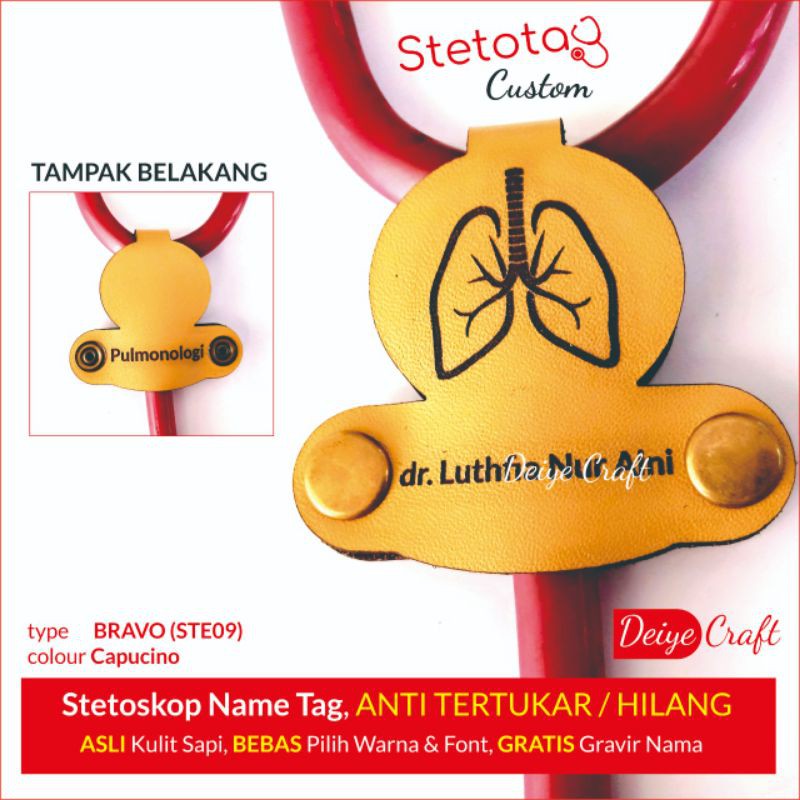 Custom Stetotag Name Stethoscope Doctor Bravo Model Custom Stetotag Name Stetoskop Dokter Model Bravo Shopee Malaysia