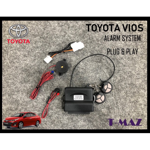 T Maz Toyota Vios Plug Play Alarm System Limited Design Shopee Malaysia