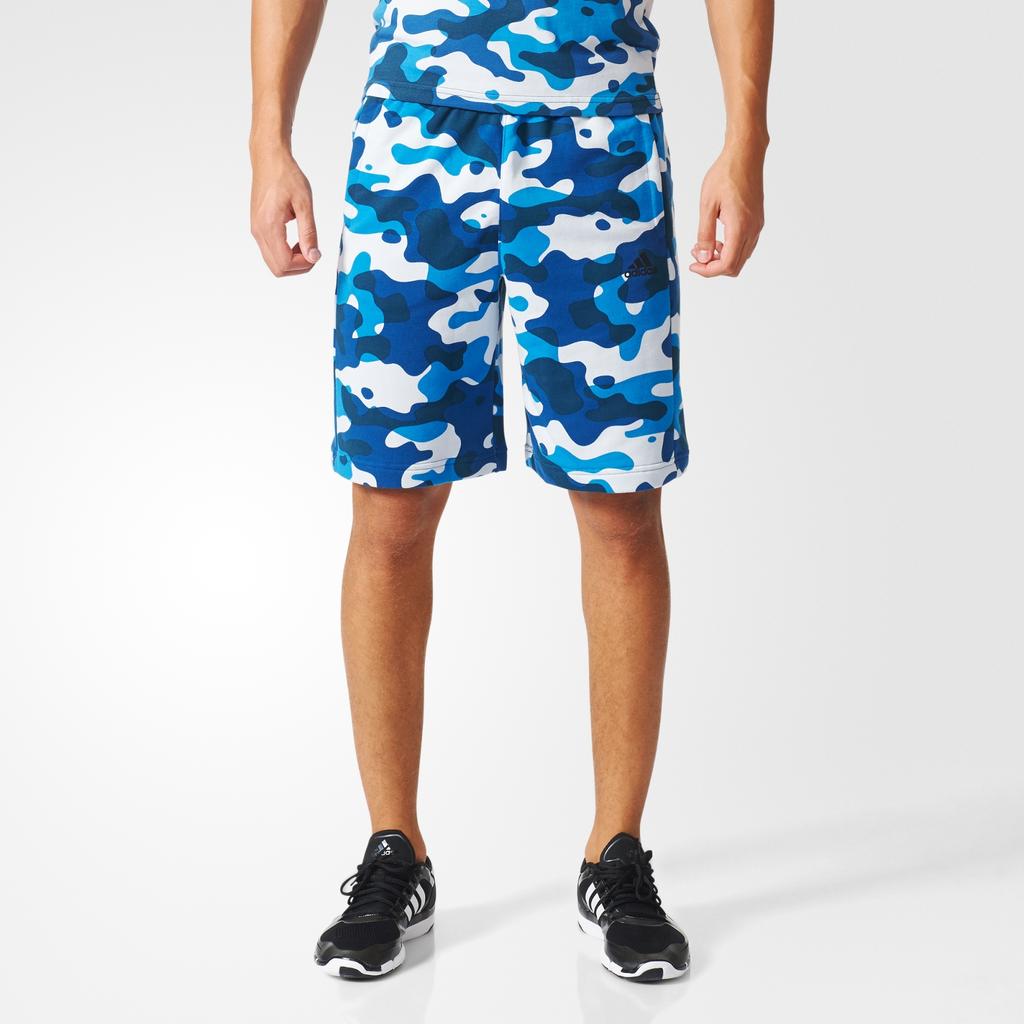 blue camo adidas shorts