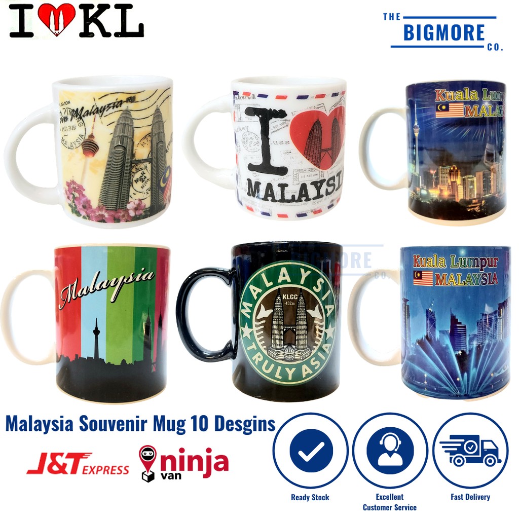 Clearance SaleMalaysia Mug Souvenir Malaysia Gift Home Deco Souvenirs Ceramic Ready Stock 2 size 10 Designs