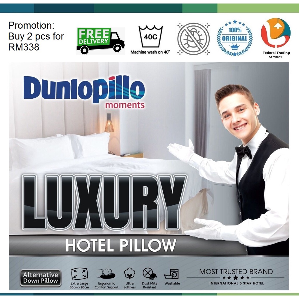 DUNLOPILLO Luxury Hotel Pillow Pack) Shopee Malaysia