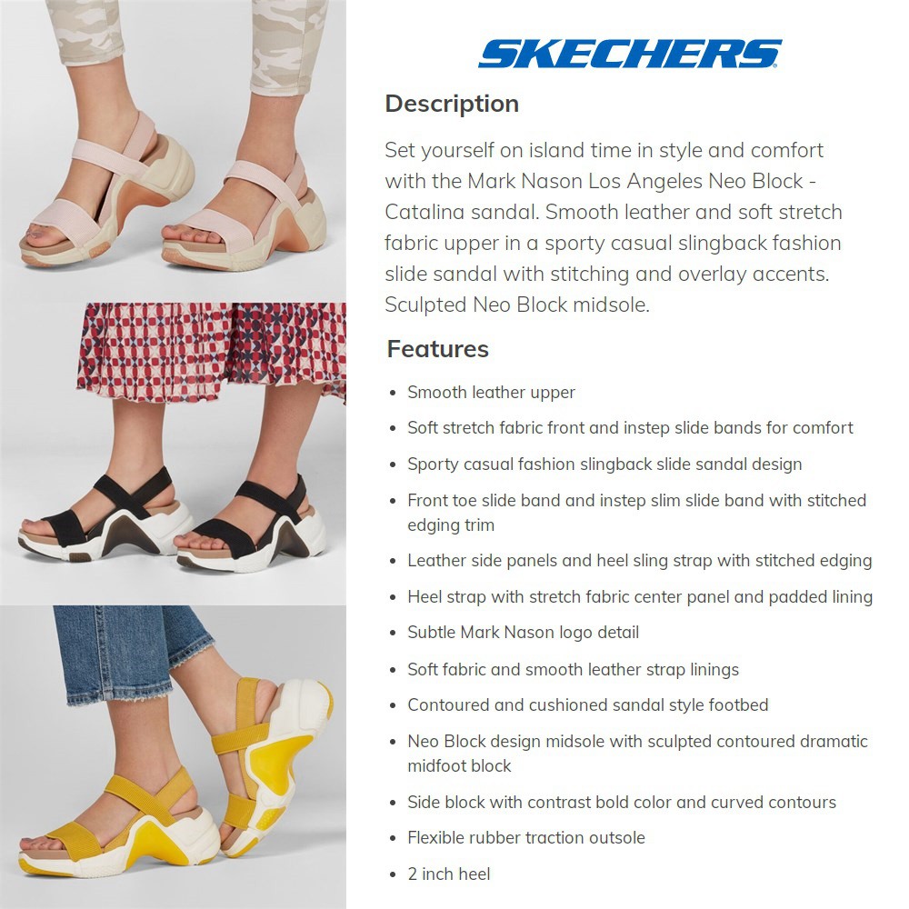 skechers neo block sandals