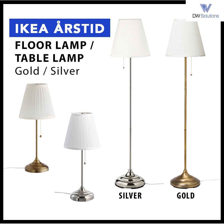 Ikea Arstid Floor Table Lamp Silver, Ikea Arstid Table Lamp