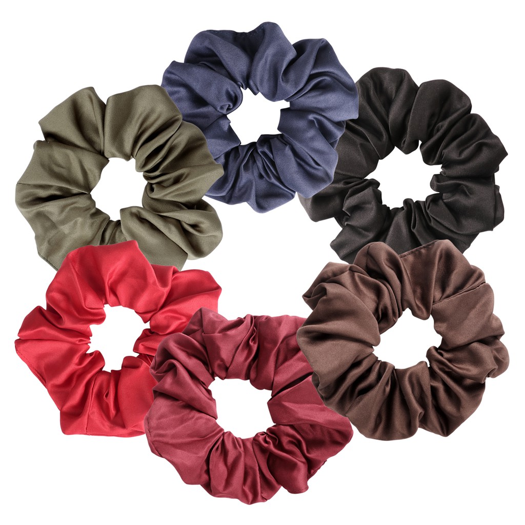 6 Pieces Hair Scrunchies Elastic Colorful Scrunchies Ponytail
