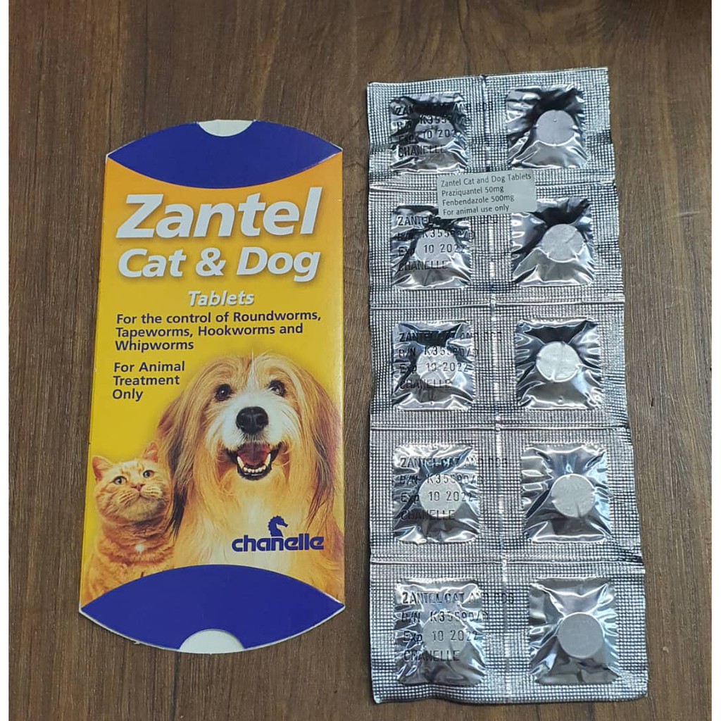 Zantel Deworm Cat & Dog (1 Tablet)/ Ubat cacing kucing dan anjing (1