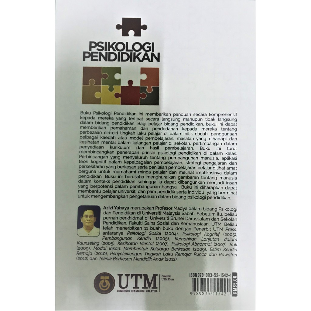 Buy Psikologi Pendidikan Oleh Azizi Yahya Buku Anda Penerbit Utm Press Seetracker Malaysia