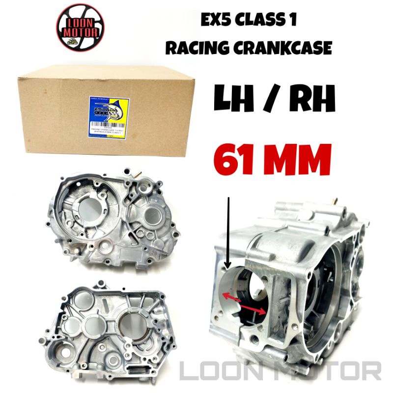 EX5 CLASS 1 RACING ENGINE CASING / CRANKCASE (LH/RH) CUSTOM 61MM