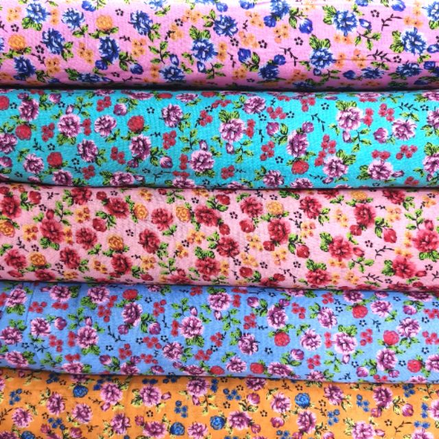  Kain  Cotton Kain  Bercorak Bunga  Kain  Kraftangan Shopee 