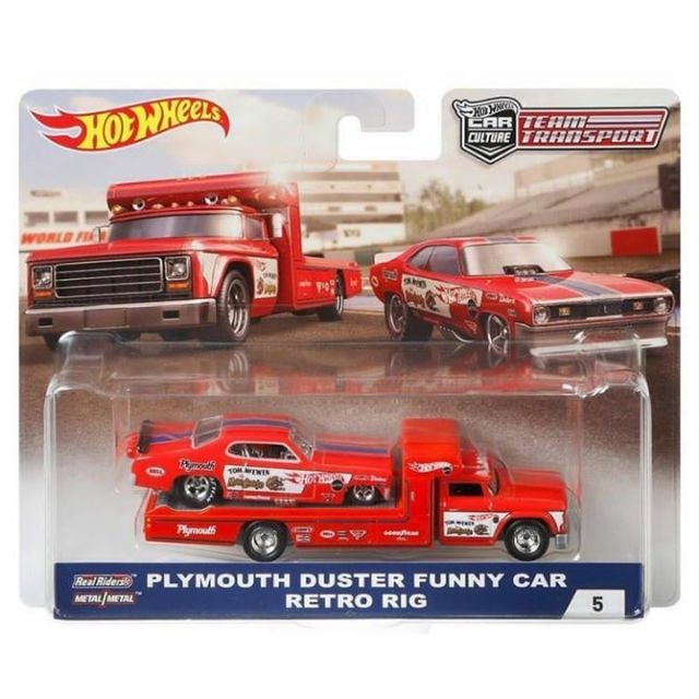 hot wheels 72 plymouth cuda funny car retro rig