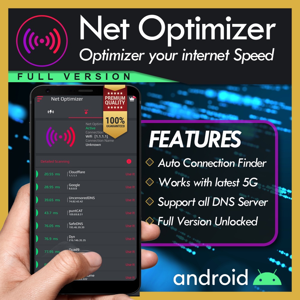 ANDROID Net Optimizer V1359 2023 LATEST – Optimize Your Internet Speed Apk