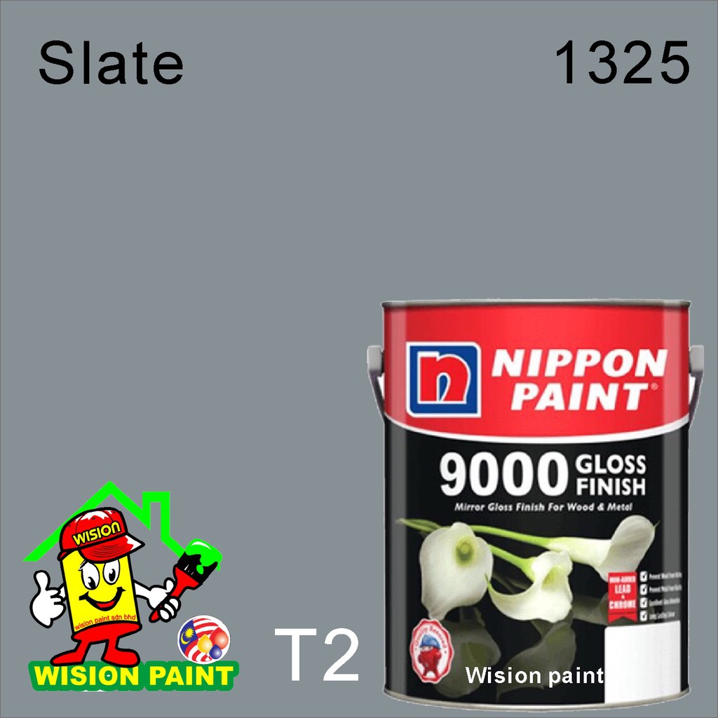 1325 SLATE ( 1L ) 9000 GLOSS FINISH NIPPON PAINT WOOD AND METAL