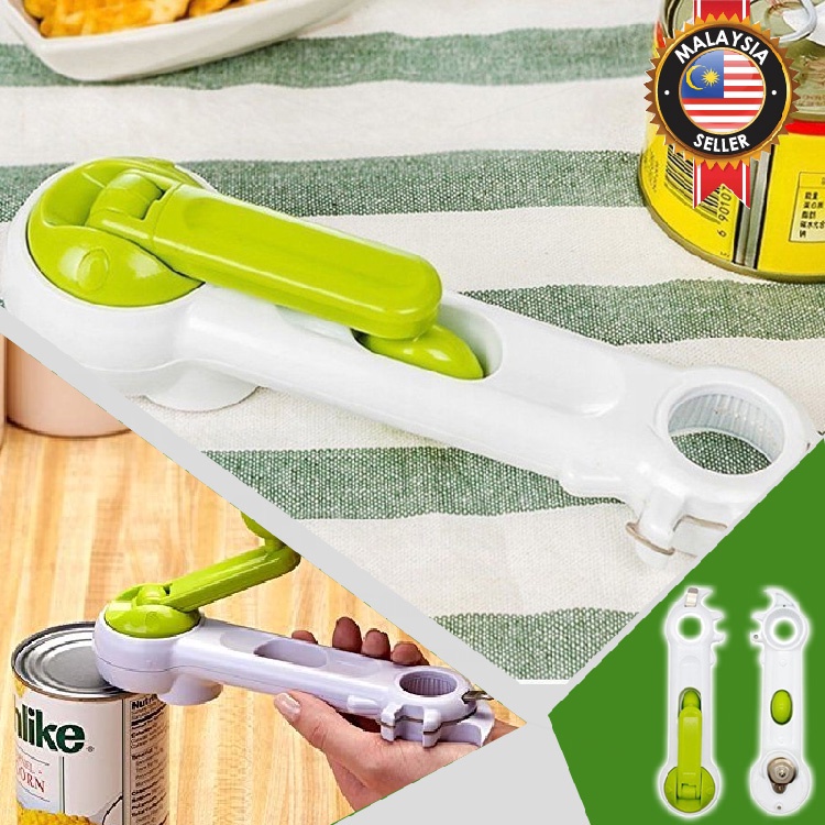 7in1 Multifunctional Can and Bottle Opener Knife Slicker Easy Open Jar / Alat Pembuka Tin 7 Dalam 1