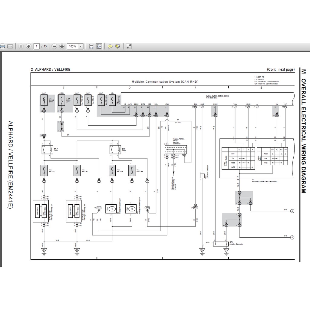 Vellfire Electrical Wiring Diagram In