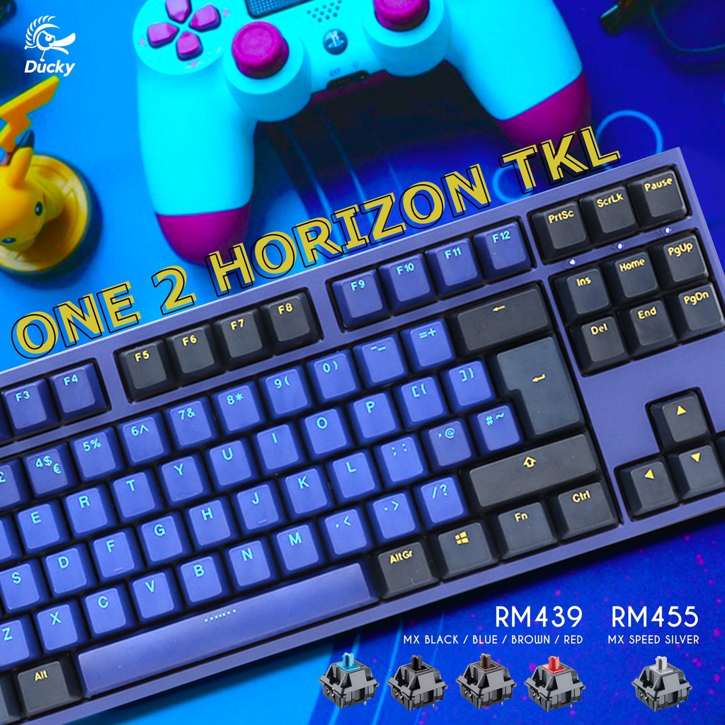 Ducky One 2 Horizon Tkl Double Shot Pbt Mechanical Keyboard Cherry Mx Red Blue Brown Shopee Malaysia