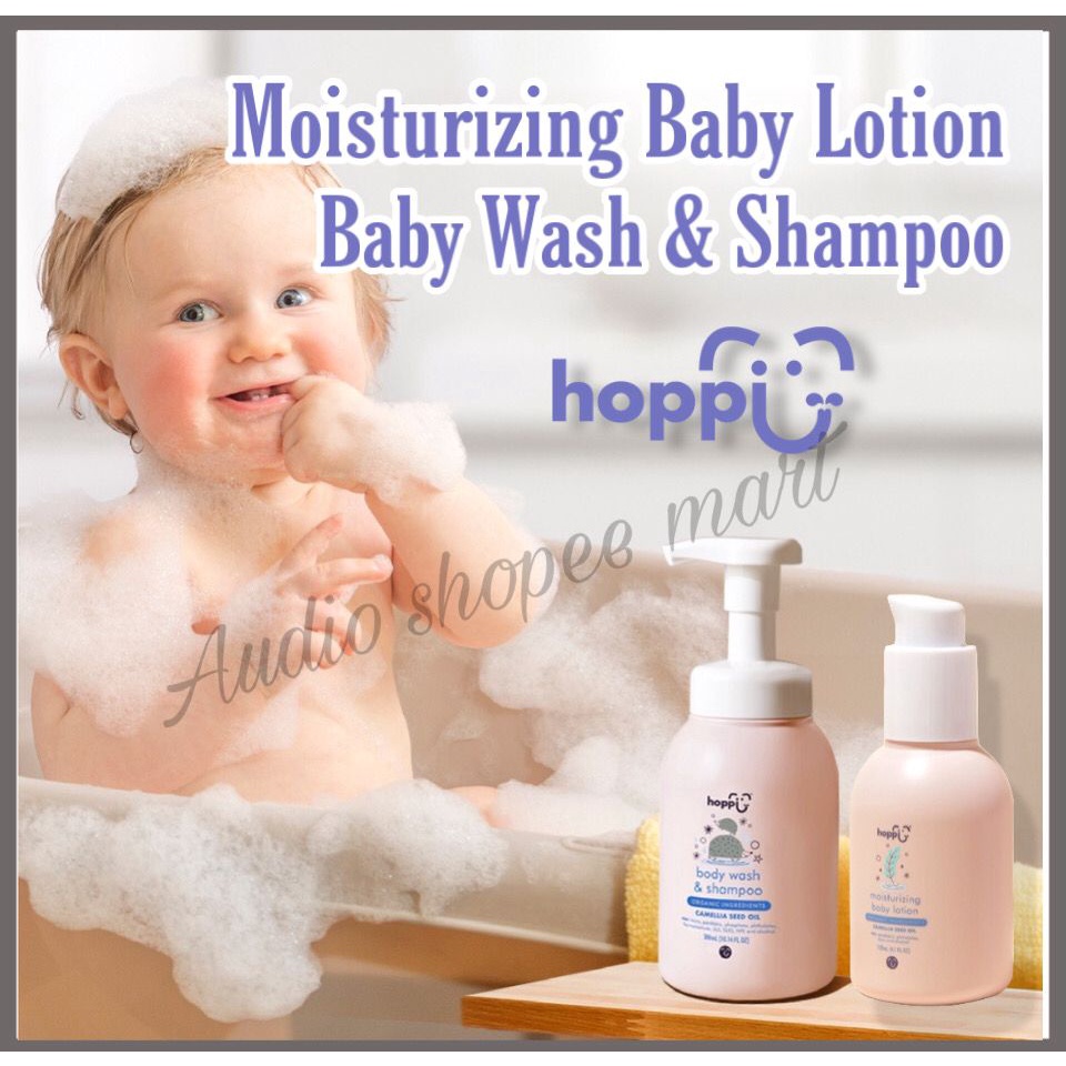 Hoppi 100 Organic Baby Wash & Shampoo (300ml/Bottle)Moisturizing Baby