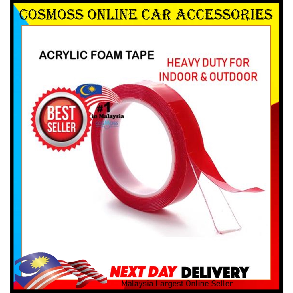 Heavy Duty Strong Double Sided Acrylic Foam Double Side Tape Clear 10mm X 9 Meter 3 Meter Shopee Malaysia