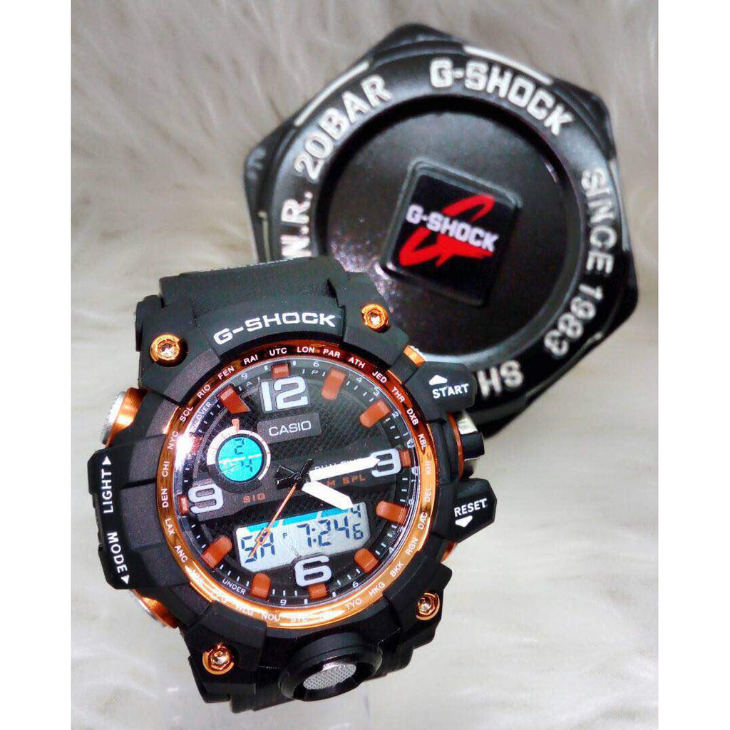 g shock orange and black