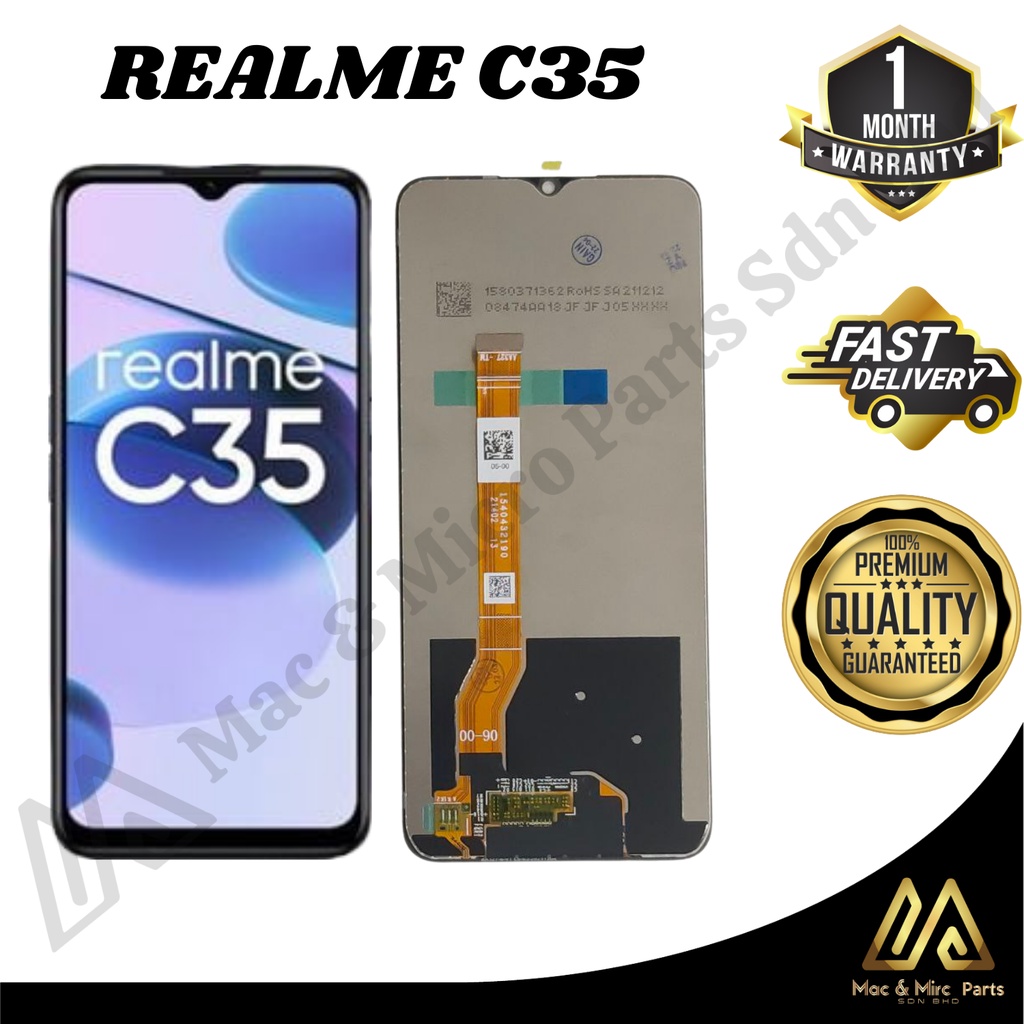 REALME C35 Fullset LCD ORIGINAL Quality Touch Screen Digitizer ...