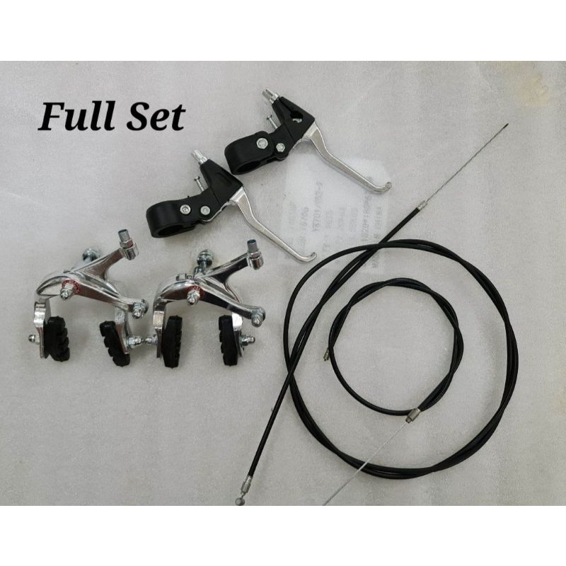 Bicycle Brake Set For Fixie/Road Bike Alloy Chrome Full Set Brake Lever/Brake Cable Ready Stock